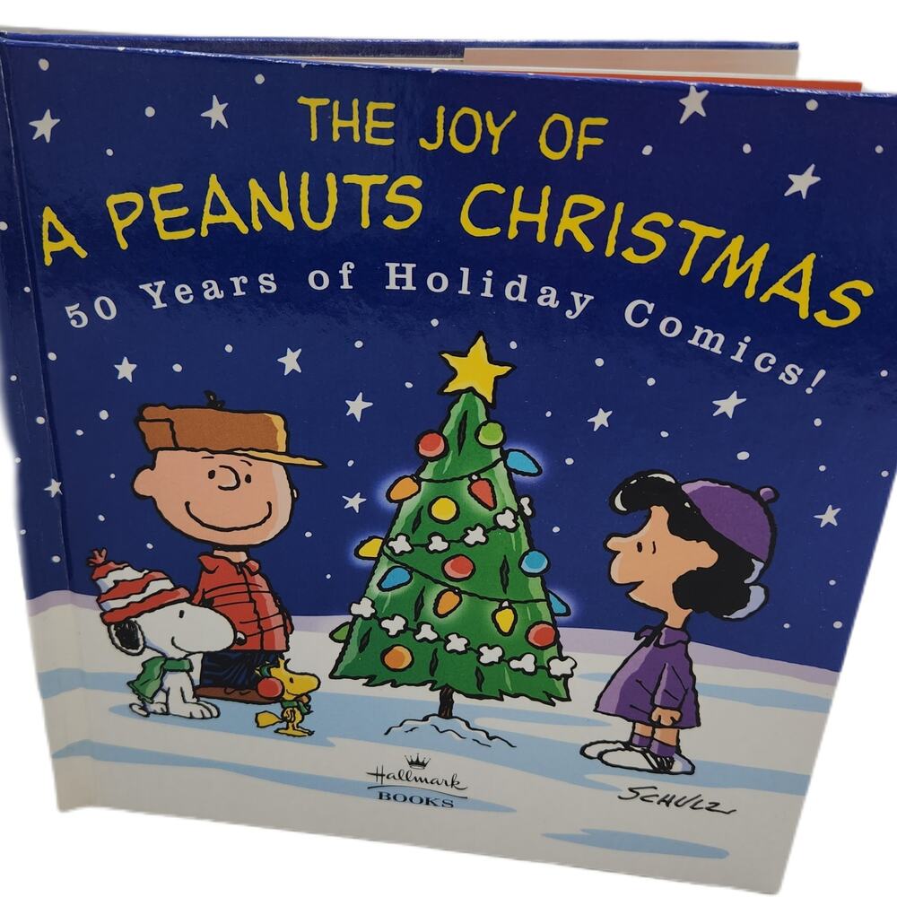 VTG The Joy Of A Peanuts Christmas Hallmark Books 2000 Hardcover Book Holiday‎